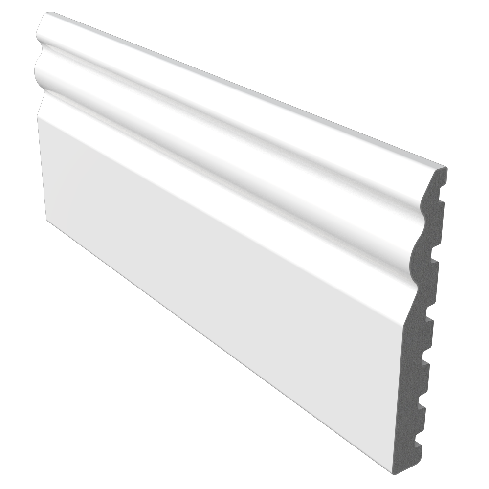 Pvc Skirting Board PVC Skirting Hidden Fixing 100mm White Cladding