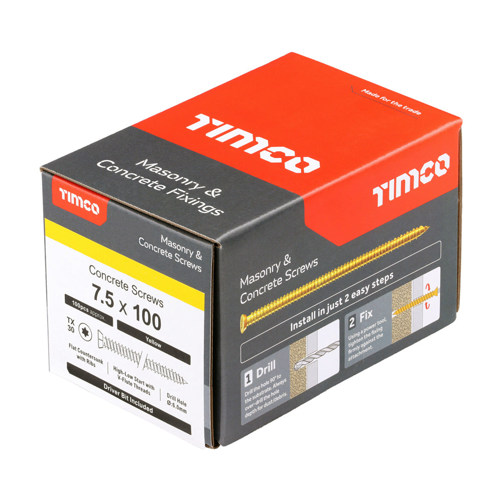 Box of 100mm Concrete Fixings (100no)