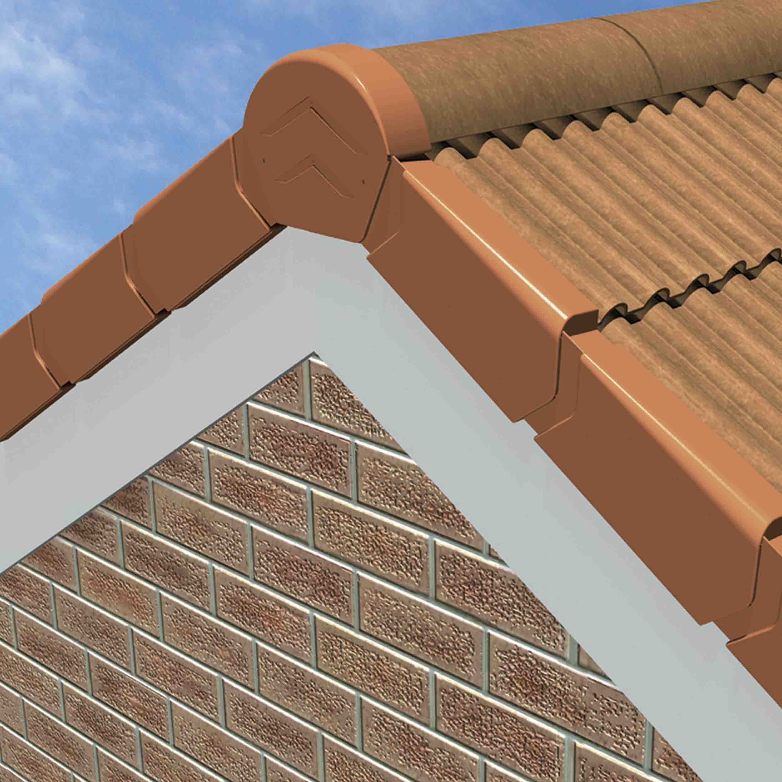 Manthorpe SmartVerge uPVC Dry Verge System - Terracotta