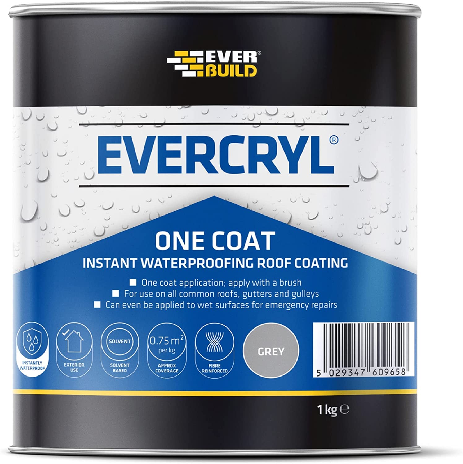 Evercryl Roof Repair Grey 2.5kg One Coat