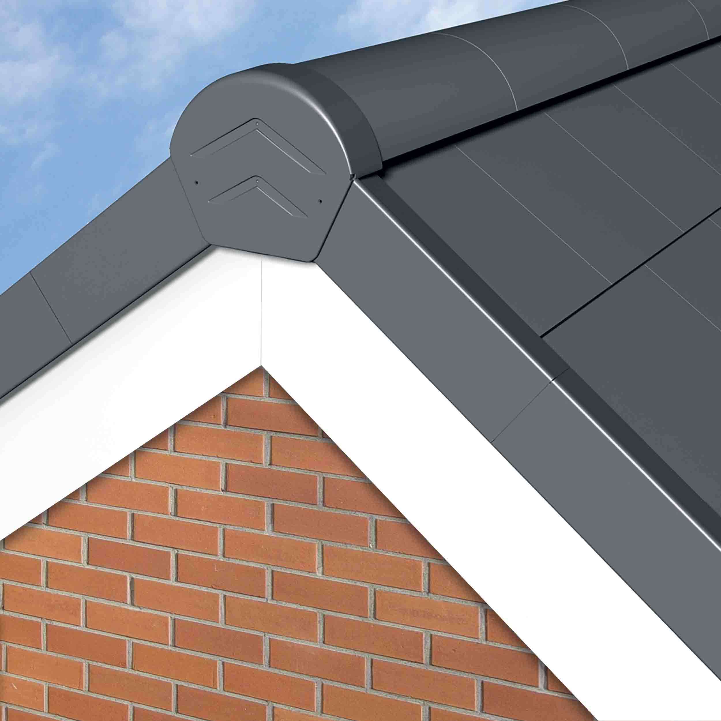 Dry Ridge Upvc Manthorpe Linear Verge uPVC Dry Verge System - Grey