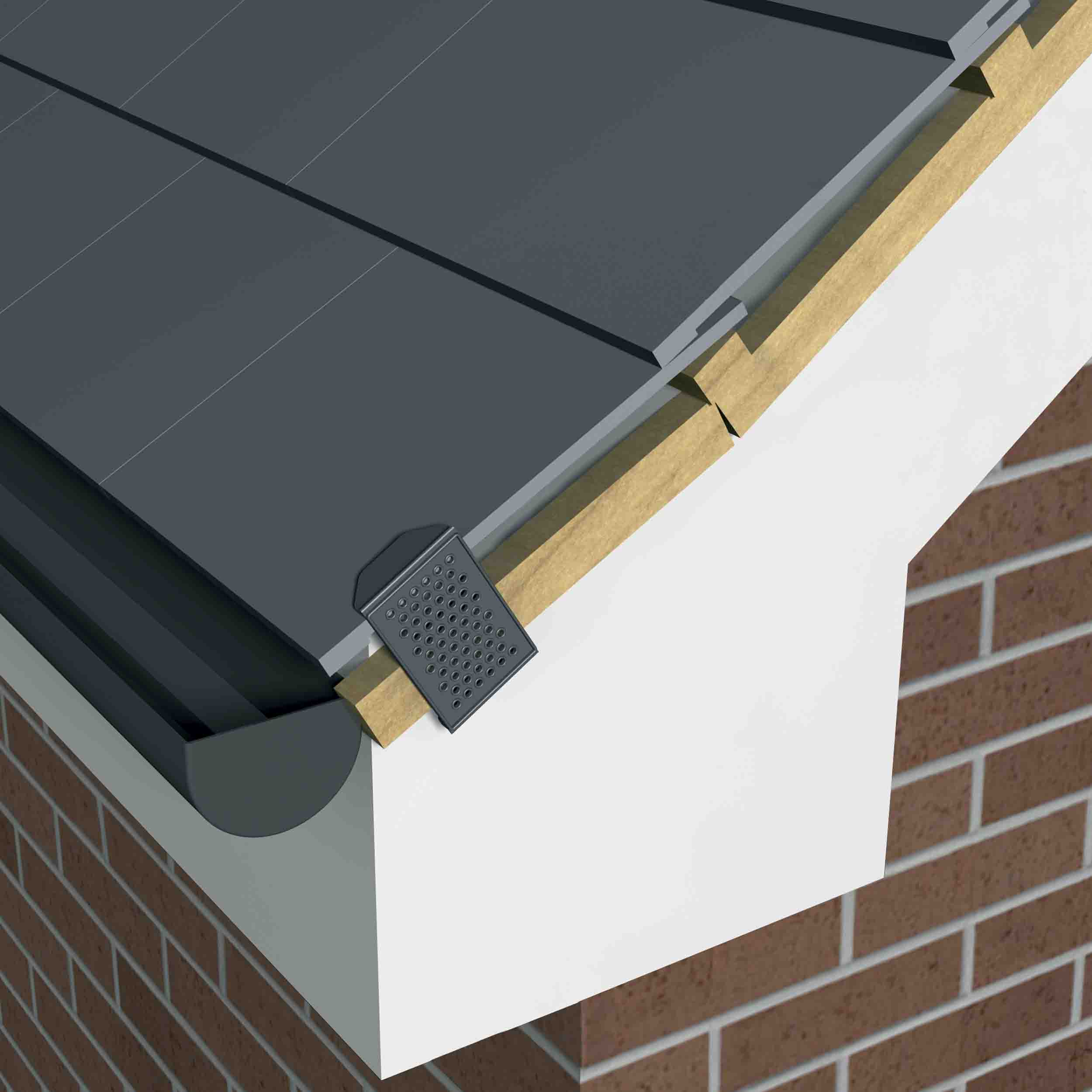 Dry Ridge Upvc Manthorpe Linear Verge uPVC Dry Verge System - Grey