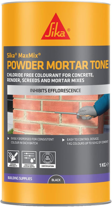 Sika MaxMix Powder Mortar Tone Cement Dye - 1Kg - Black