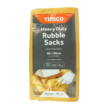Timco Heavy Duty Rubble Sacks 60cm x 90cm (pack of 10)
