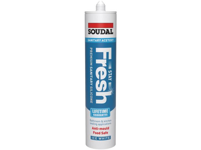 Soudal Stay Fresh Sanitory Silicone - Ice White