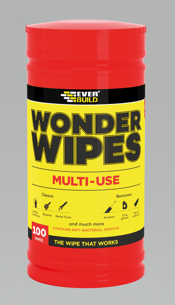 Everbuild Wonder Wipes Multi-Use Cleaning Wipes,  100 Wipes