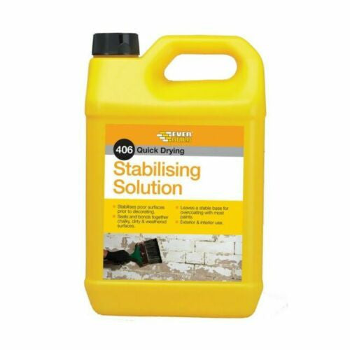 Everbuild 406 Stabilising Solution Quick Drying 5 Litre Paint Masonary Surface