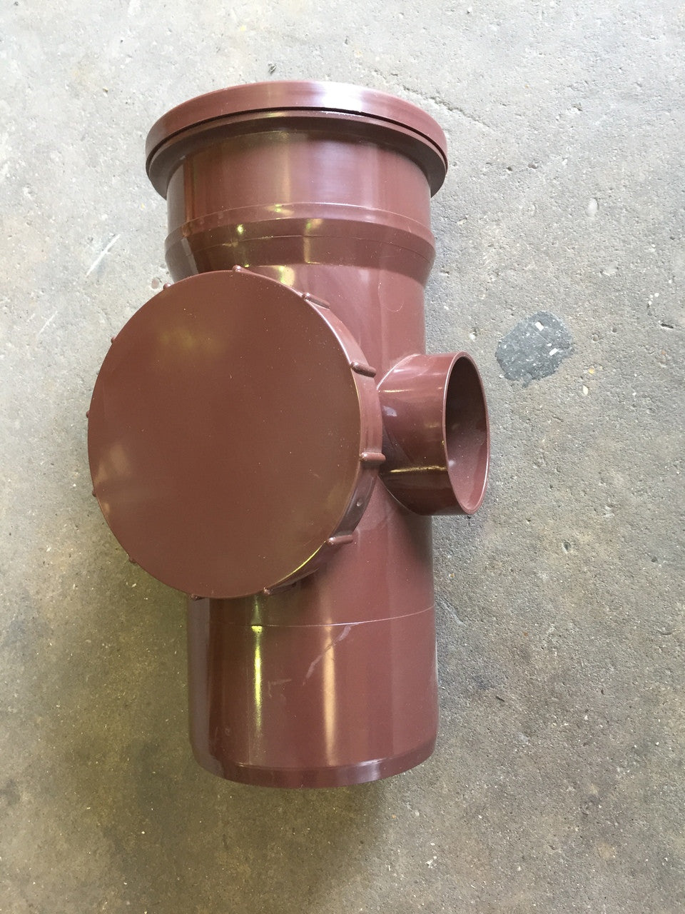 110mm Soil Pipe Straight Access Point - Brown