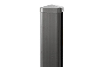 Composite 8ft Fence Post with Cap - Carbon Grey
