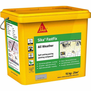 Sika FastFix All Weather Self-Setting Paving Jointing Compound, Deep Grey, 14kg - 20 sq.m