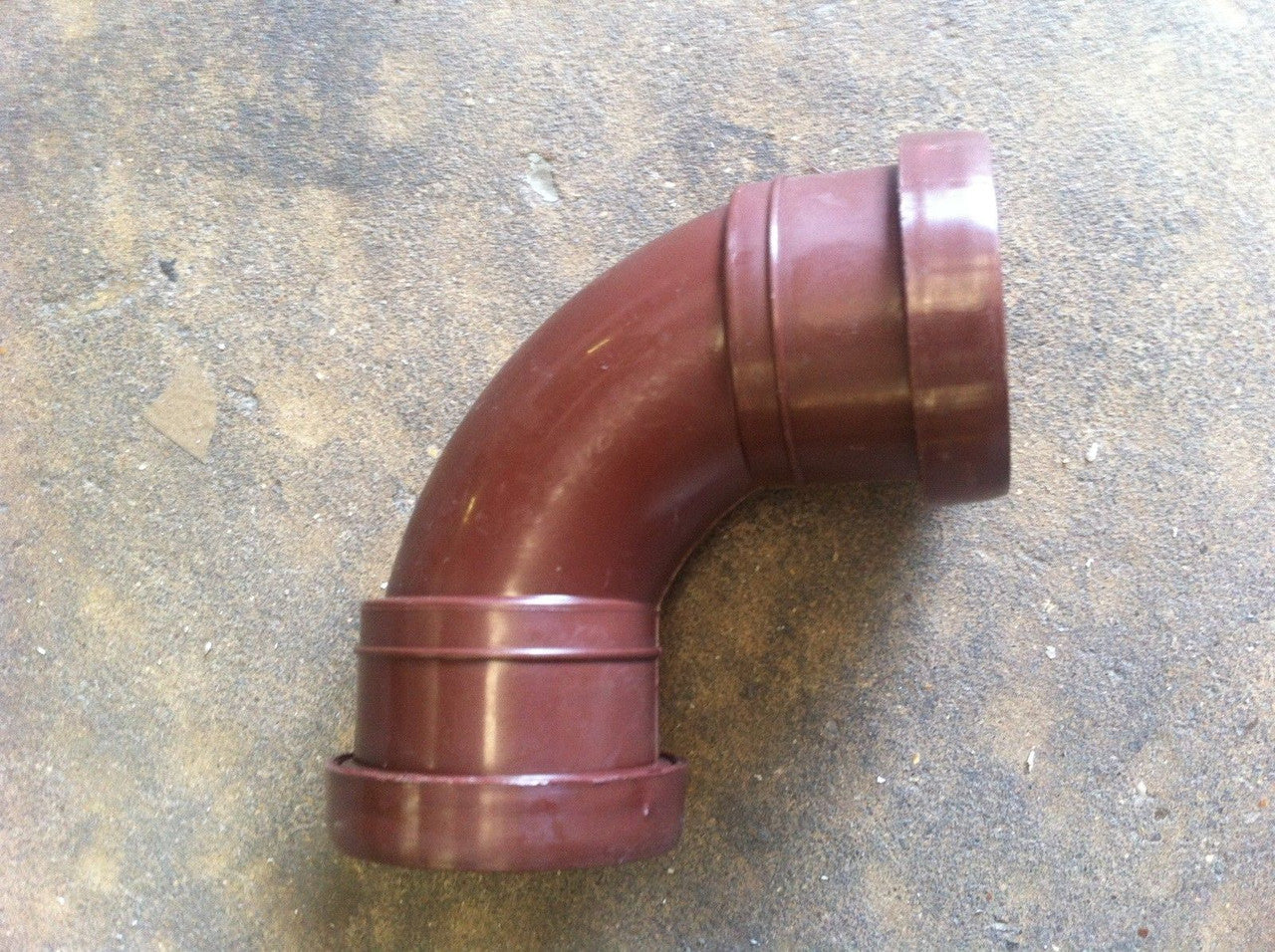 40mm Waste Pipe 90deg Sweeping Elbow - Brown Push-fit